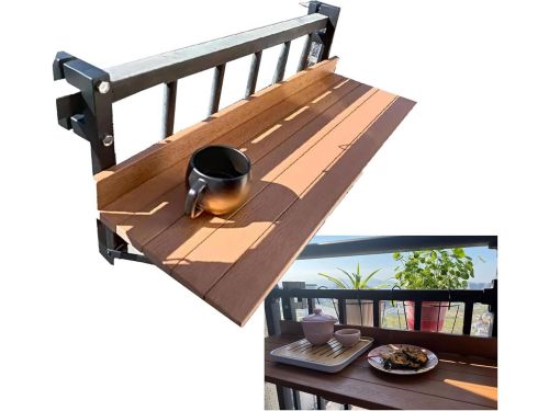 Balkon Hangtafel - Opvouwbare bijzettafel - Buiten genieten - Verstelbare