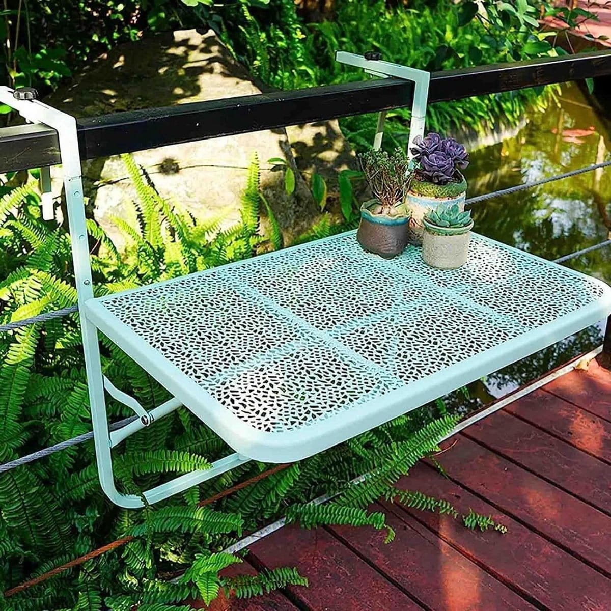 balkon railing tafel hangtafel bartafel buiten ontspannen
