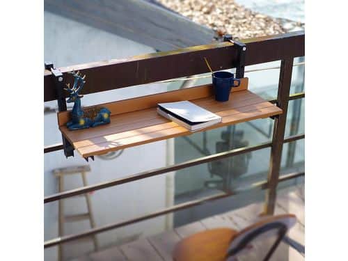 Balkon Reling Klaptafel - Opvouwbare Buitentafel - Buiten Ontspannen