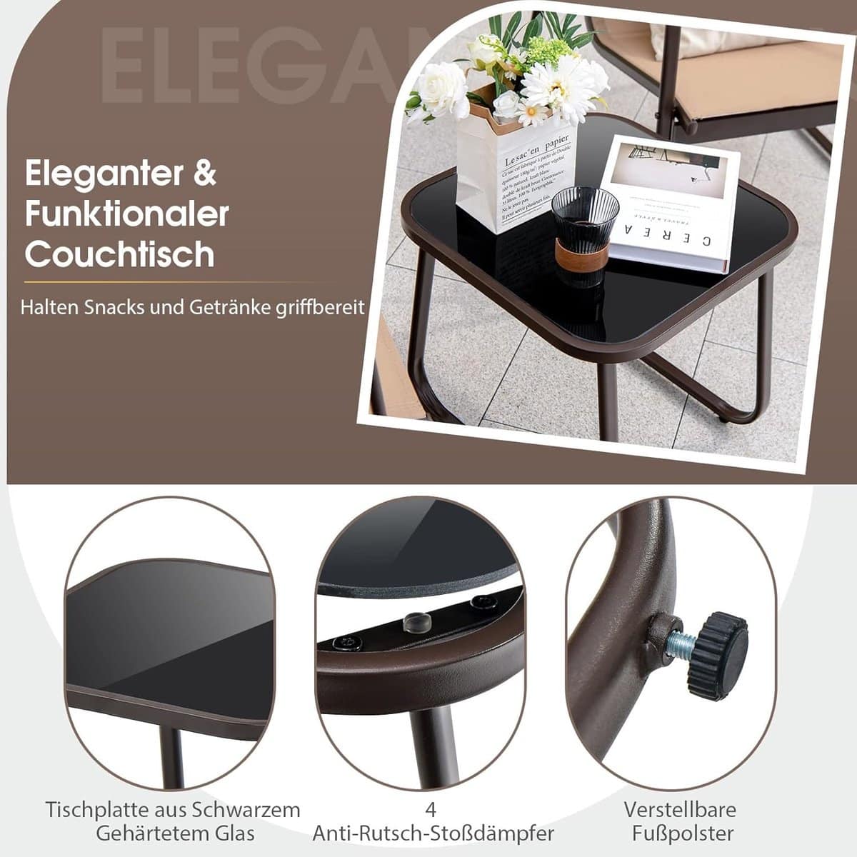 balkonset 3 delig meuble paris tuinmeubelset met 2 comfort stoelen