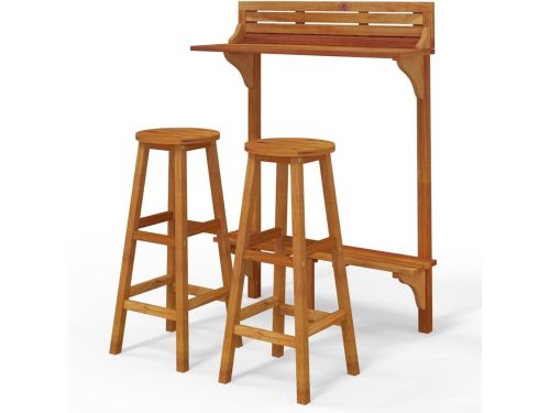 Balkonset Hout - Bistro Set - Buiten Zitten - Bevestiging