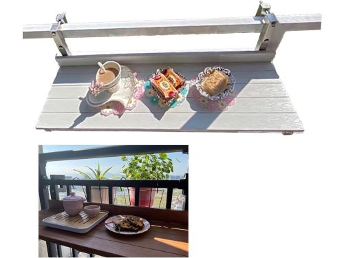 Balkontafel - Hangtafel Klaptafel - Buiten Leven - Verstelbare Leuning