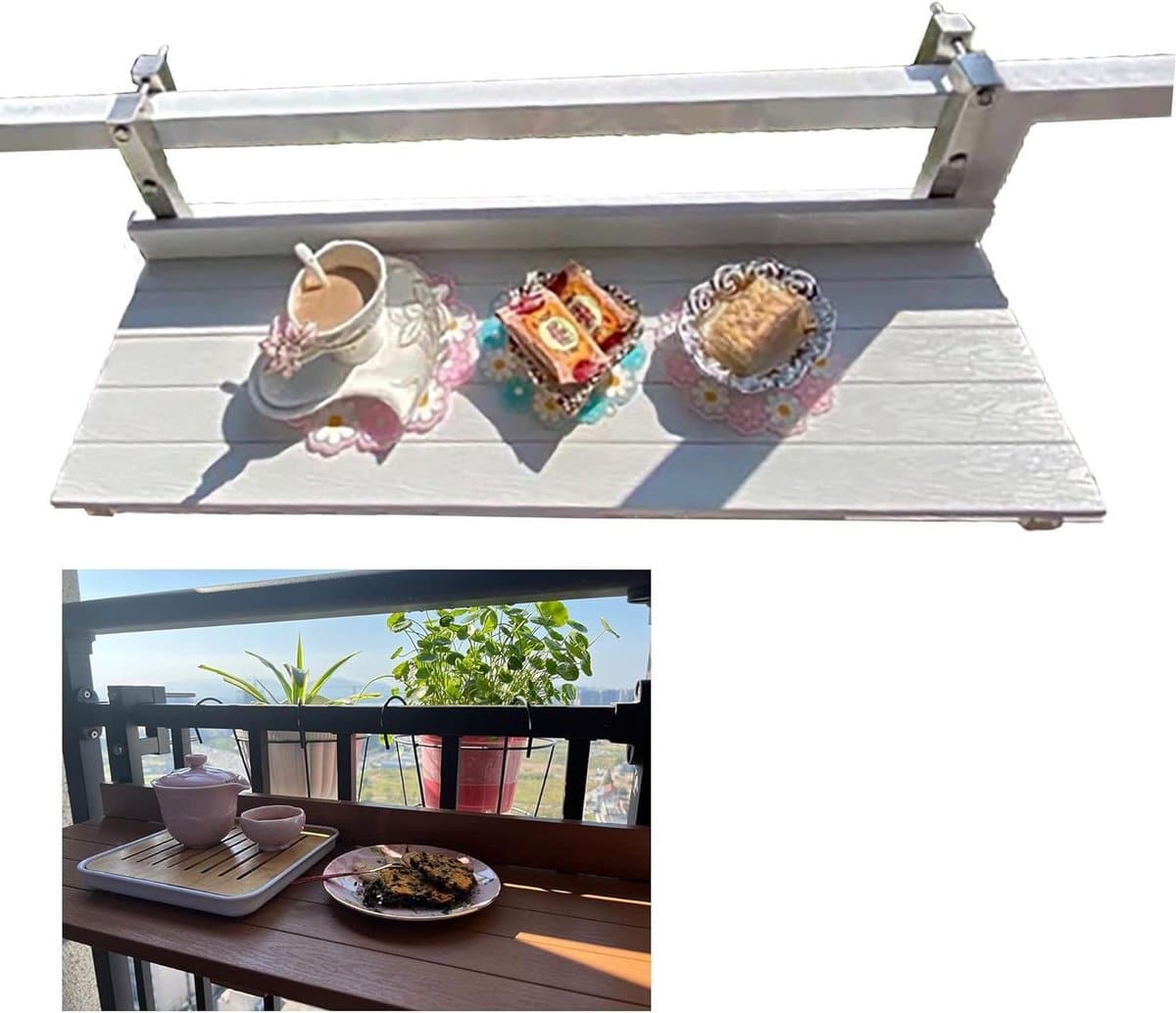 balkontafel hangtafel klaptafel buiten leven verstelbare leuning
