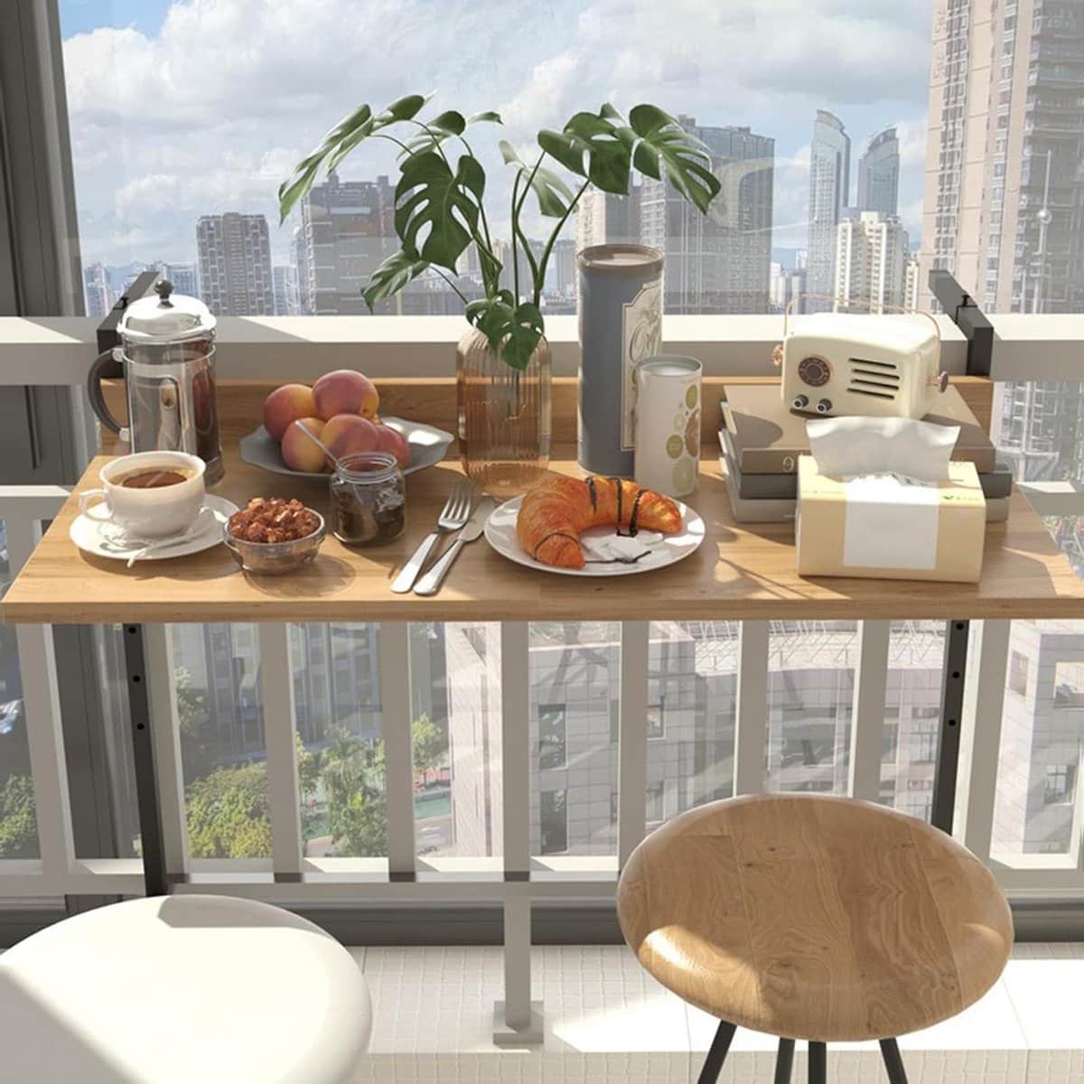 balkontafel verstelbaar hangende bartafel balkon ontspanning opvouwbaar