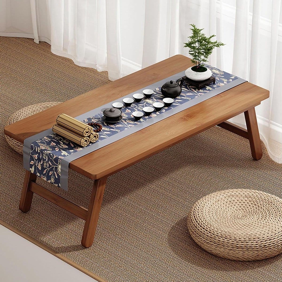 bamboe tatami tafel koffietafel klaptafel ontbijt op bed