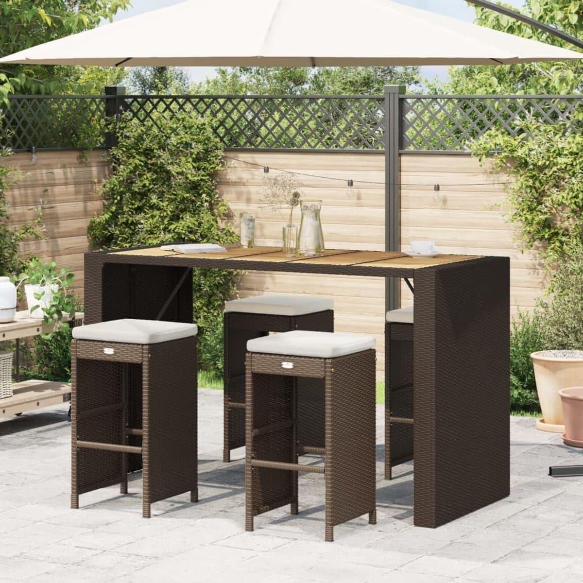 barkruk met kussens tuinstoel buiten buiten zitten