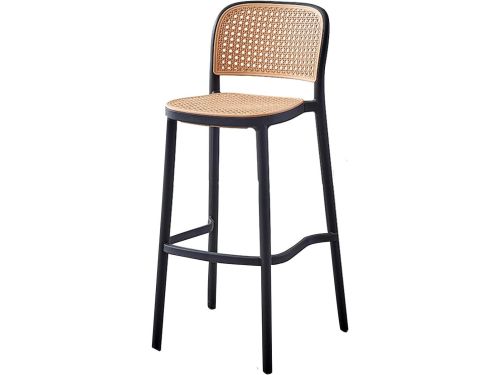 Barkruk met rugleuning - Keukenstoel Hoge kruk - Comfortabel zitten