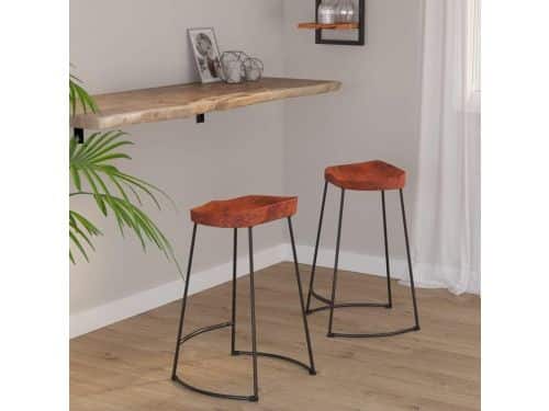 Barkruk Set - Houten Stoel - Keuken Bar - Massief
