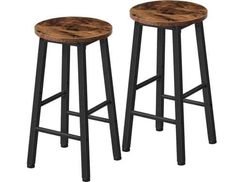 Barkrukken Set van 2 Barstoelen voor Eetkamer Keuken Bar Stabiel