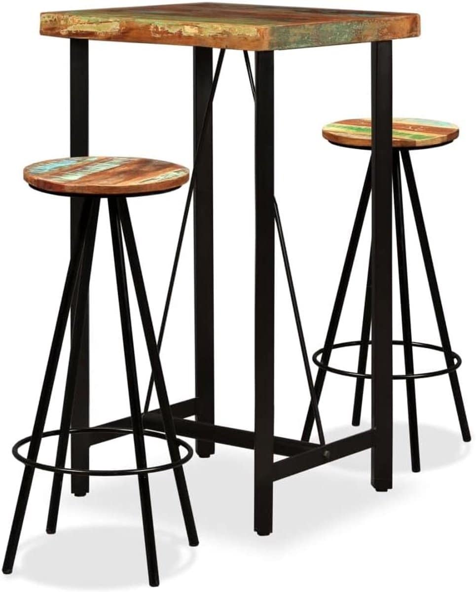 barset 3 delig houten meubels terras inrichten massief
