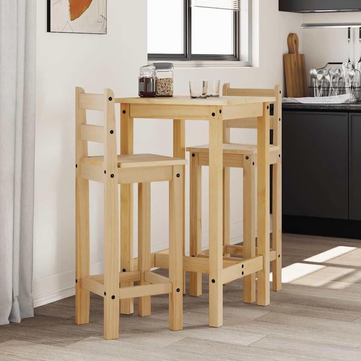 barset 5 delig houten meubels gezellig samenzijn massief