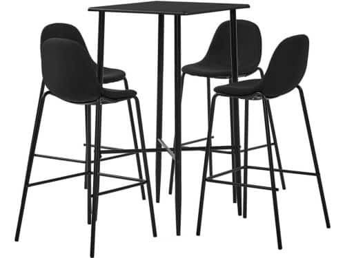 Barset 5-delig - Tafel en stoelen - Terras en tuin