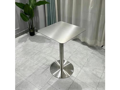 Bartafel - Hoge tafel - Eettafel - Roestvrijstalen blad
