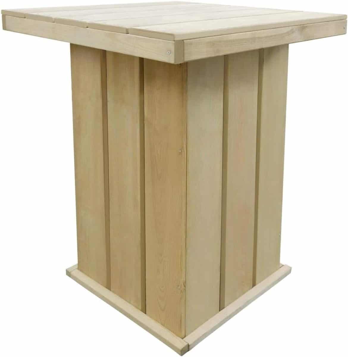 bartafel hout statafel terras buiten genieten rotbestendig