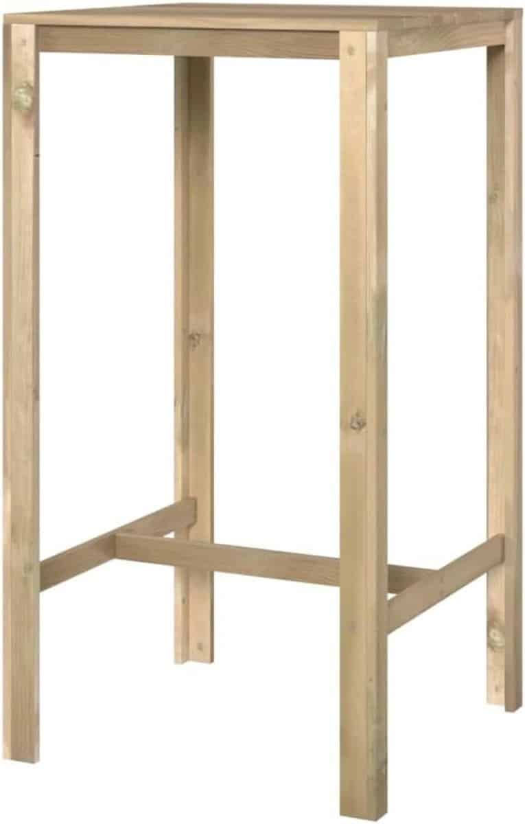 bartafel hout terrastafel bijzettafel buiten zitten groen