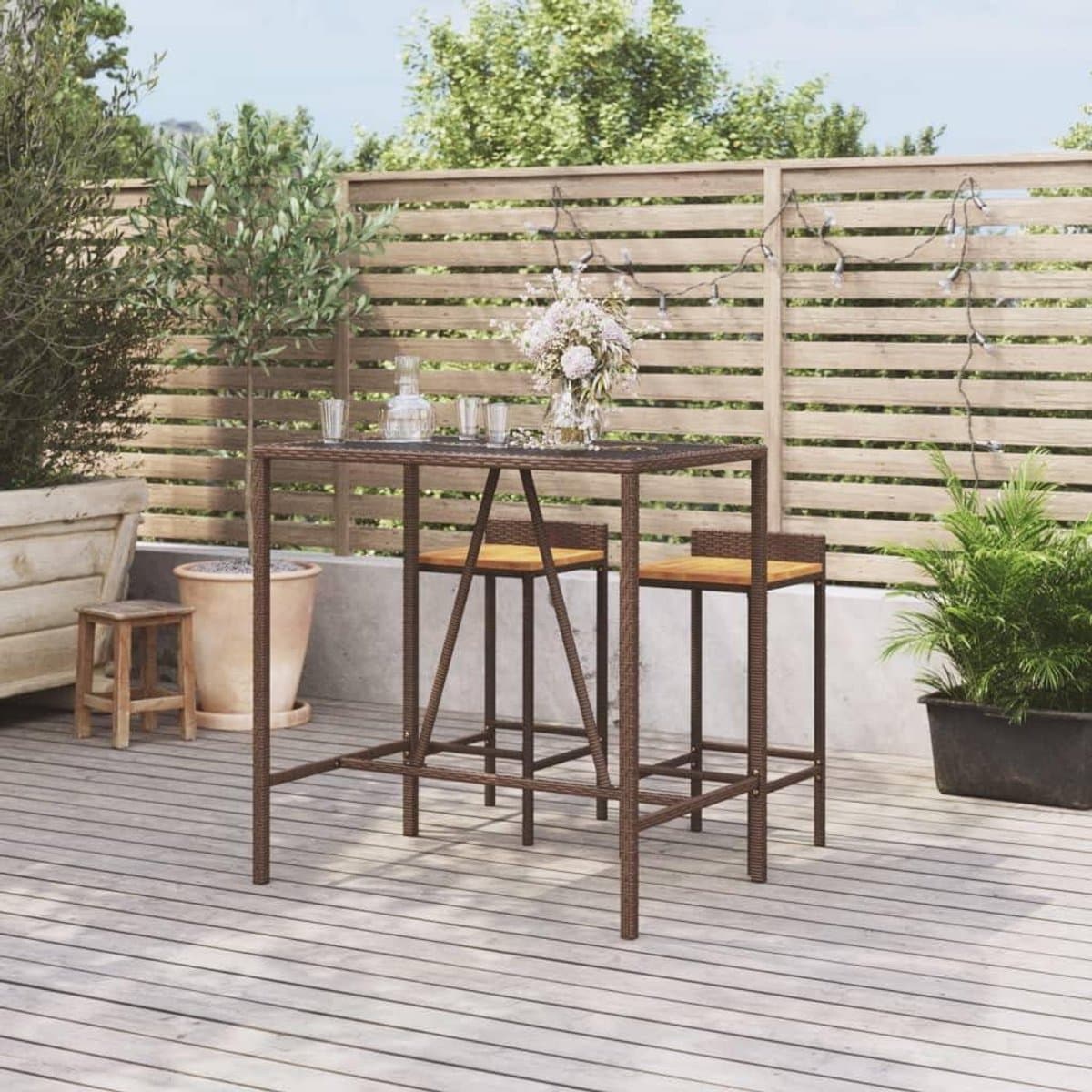 bartafel met glasplaat buitentafel statafel buiten genieten