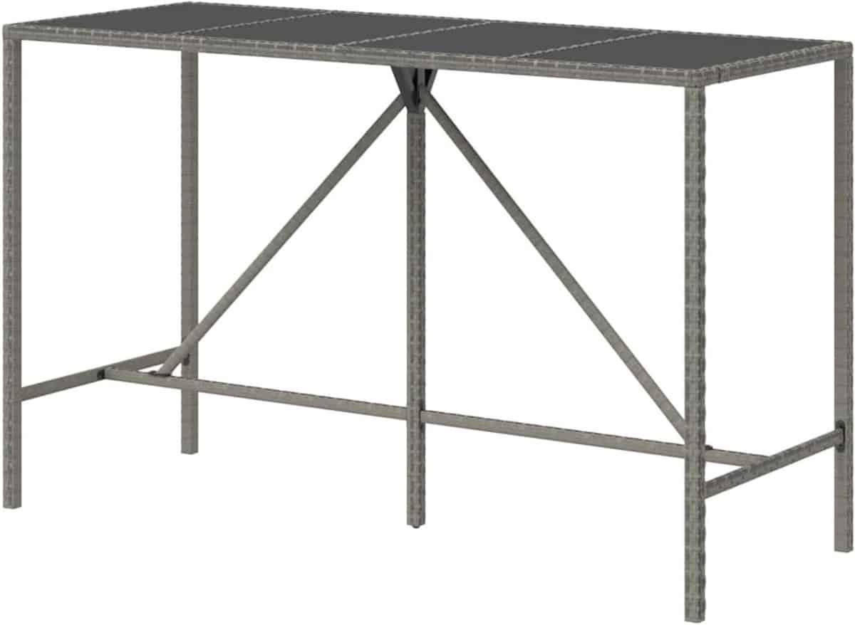 bartafel met glasplaat statafel buiten buiten dineren
