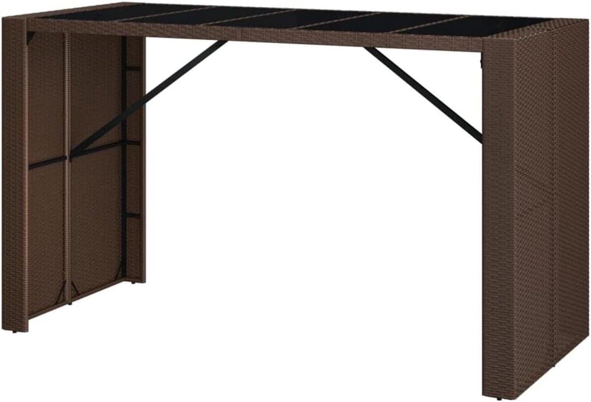 bartafel met glasplaat statafel buiten terras ontspanning