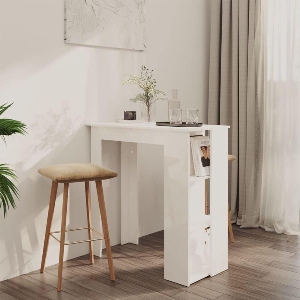 bartafel met plank hoge tafel kleine ruimtes