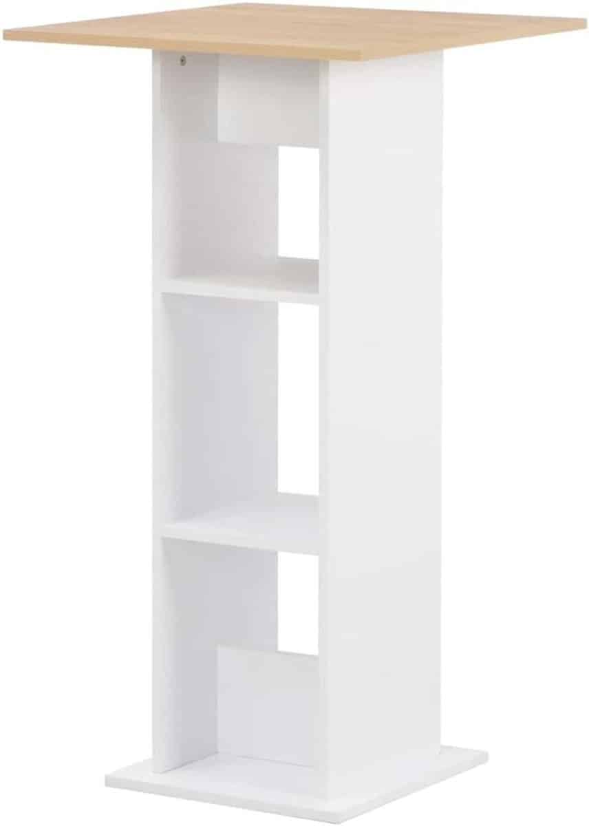 bartafel statafel eettafel wonen keuken met opbergplanken