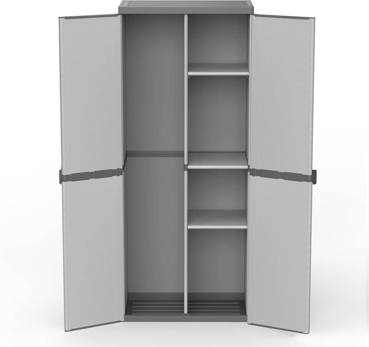 bekledingskast modulair systeem 2 deuren grijs/zwart
