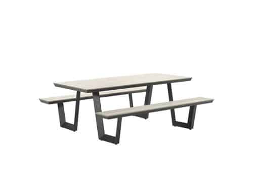 Bell picknick set 200x90xH75 carbon black/light teak polyw Garden Impressions - Garden impressions