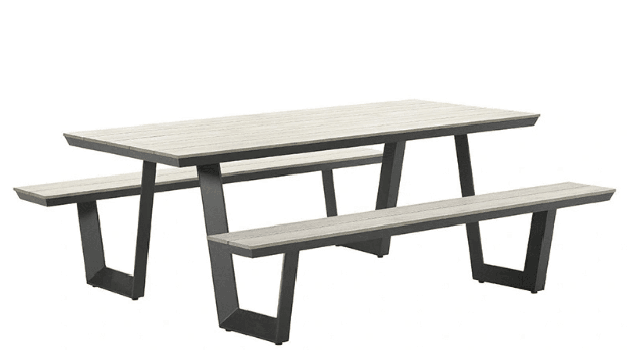 bell picknick set 280x178x75 cm carbon black/light teak vw garden impressions garden impressions