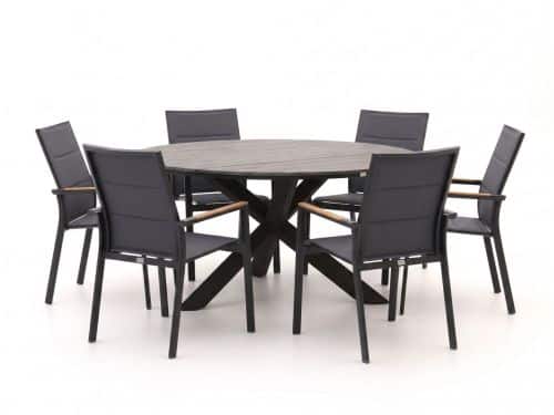 Bellagio Albinea/Fidenza ø149cm dining tuinset 7-delig stapelbaar - Laagste prijsgarantie!