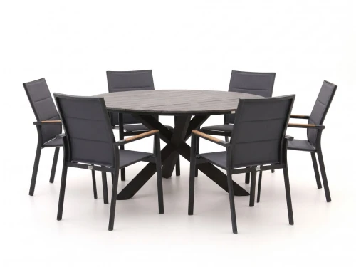 Bellagio Albinea/Fidenza รธ149cm dining tuinset 7-delig stapelbaar - Laagste prijsgarantie!