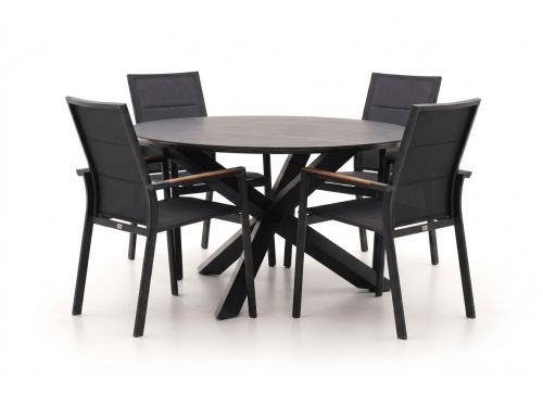Bellagio Albinea/Lodola ø130cm dining tuinset 5-delig stapelbaar - Laagste prijsgarantie!