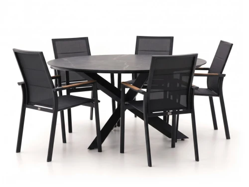 Bellagio Albinea/Lodola รธ150cm dining tuinset 6-delig stapelbaar - Laagste prijsgarantie!