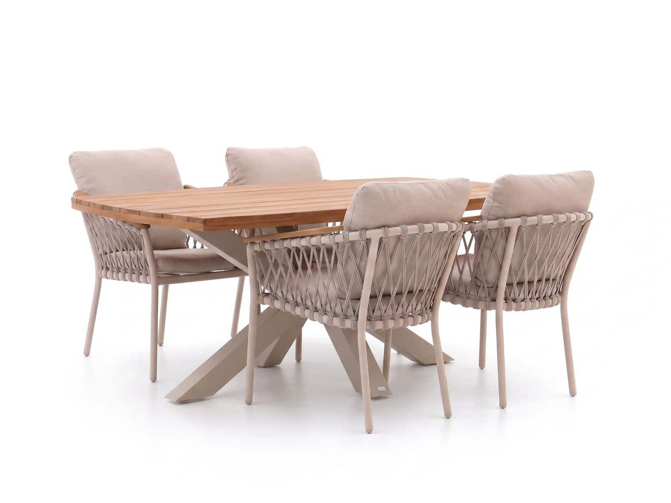bellagio birgi novo/induno deens ovaal 180cm dining tuinset 5 delig stapelbaar laagste prijsgarantie!