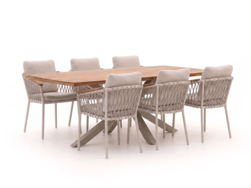 Bellagio Birgi Novo/Induno Deens Ovaal 220cm dining tuinset 7-delig stapelbaar - Laagste prijsgarantie!