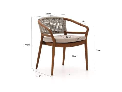 Bellagio Brasimone/Induno Deens Ovaal 240cm dining tuinset 7-delig stapelbaar - Laagste prijsgarantie!
