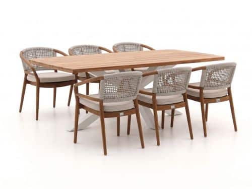 Bellagio Brasimone/Induno Deens Ovaal 240cm dining tuinset 7-delig stapelbaar - Laagste prijsgarantie!
