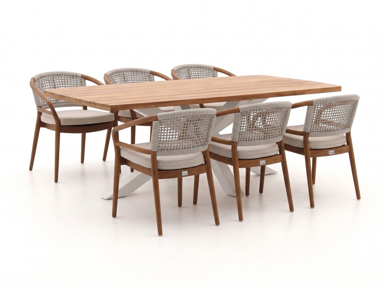 bellagio brasimone/induno deens ovaal 240cm dining tuinset 7 delig stapelbaar laagste prijsgarantie!