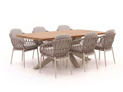 Bellagio Cupello/Induno Deens ovaal 220cm dining tuinset 7-delig - Laagste prijsgarantie!