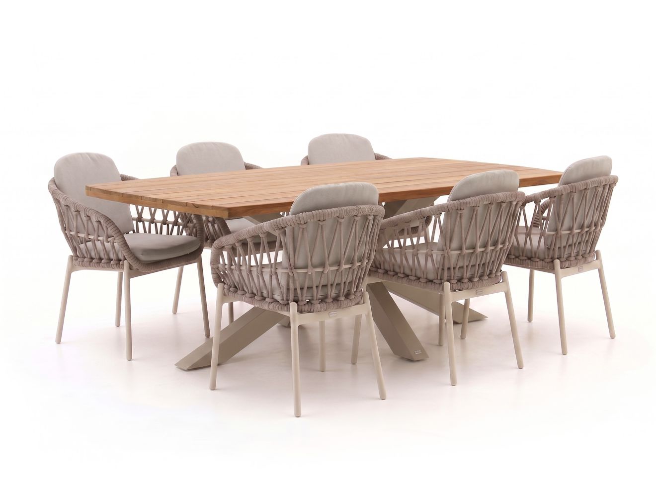 bellagio cupello/induno deens ovaal 220cm dining tuinset 7 delig laagste prijsgarantie!
