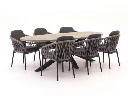 Bellagio Cupello/ROUGH-Y Ellips 200cm dining tuinset 7-delig - Laagste prijsgarantie!