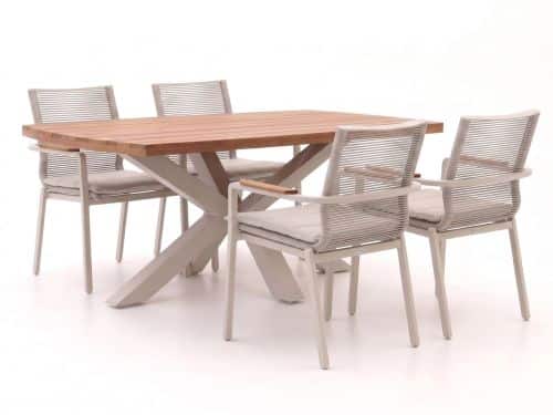 Bellagio Marudo/Induno Deens Ovaal 180cm dining tuinset 5-delig stapelbaar - Laagste prijsgarantie!