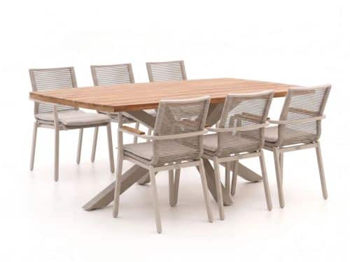 Bellagio Marudo/Induno Deens Ovaal 220cm dining tuinset 7-delig stapelbaar - Laagste prijsgarantie!