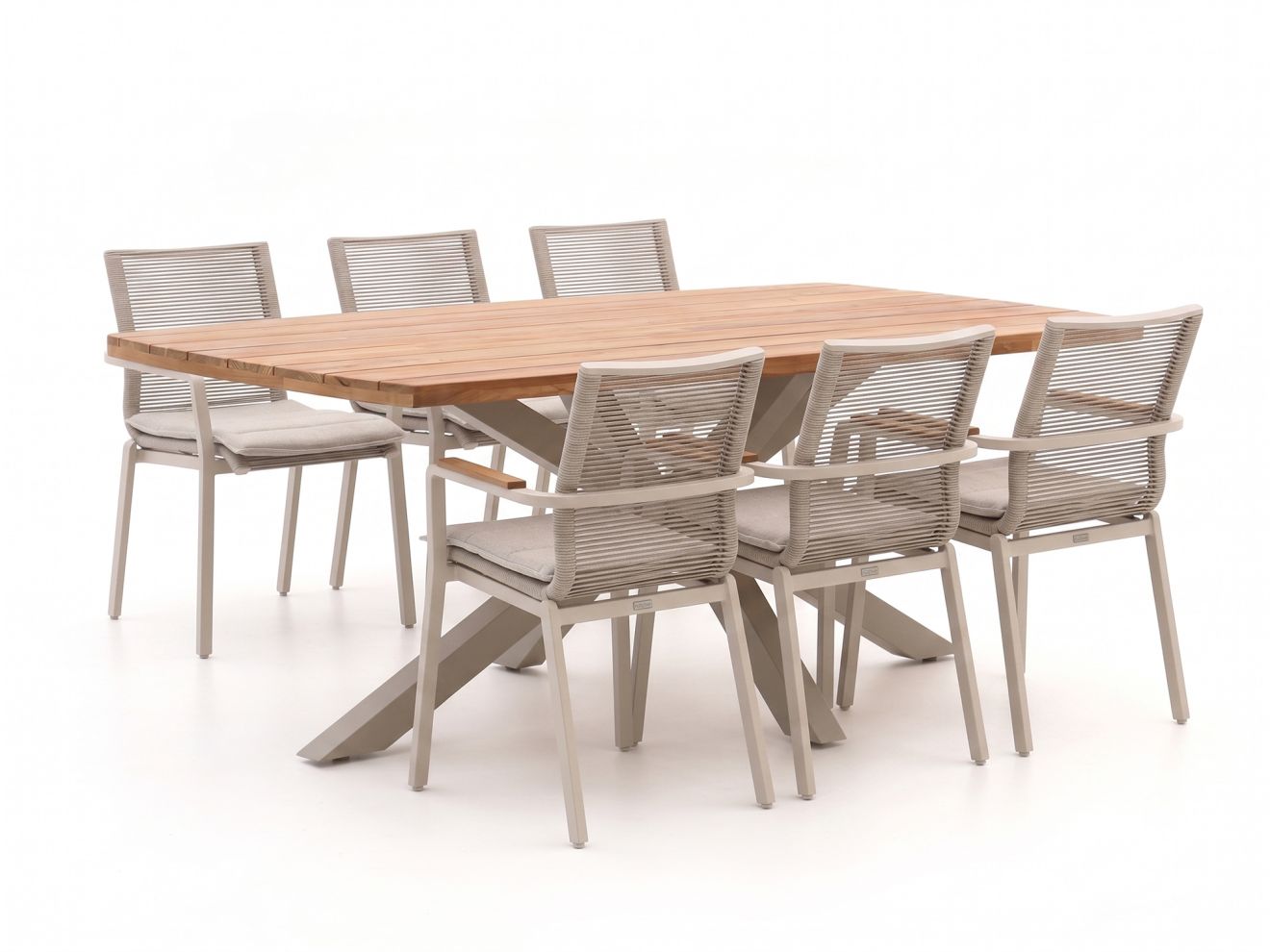 bellagio marudo/induno deens ovaal 220cm dining tuinset 7 delig stapelbaar laagste prijsgarantie!