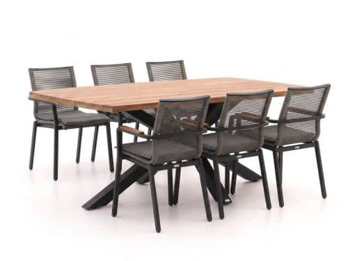 Bellagio Marudo/Induno Deens Ovaal 220cm dining tuinset 7-delig stapelbaar - Laagste prijsgarantie!