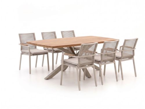 Bellagio Marudo/Induno Deens Ovaal 240cm dining tuinset 7-delig stapelbaar - Laagste prijsgarantie!