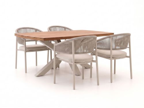 Bellagio Panaro/Induno Deens Ovaal 180cm dining tuinset 5-delig stapelbaar - Laagste prijsgarantie!