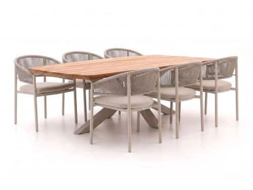 Bellagio Panaro/Induno Deens Ovaal 240cm dining tuinset 7-delig stapelbaar - Laagste prijsgarantie!