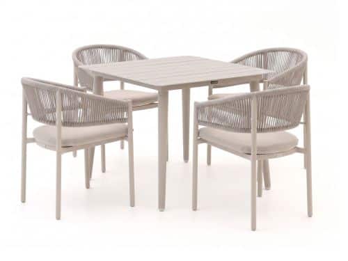 Bellagio Panaro/Sora 90cm dining tuinset 5-delig stapelbaar - Laagste prijsgarantie!