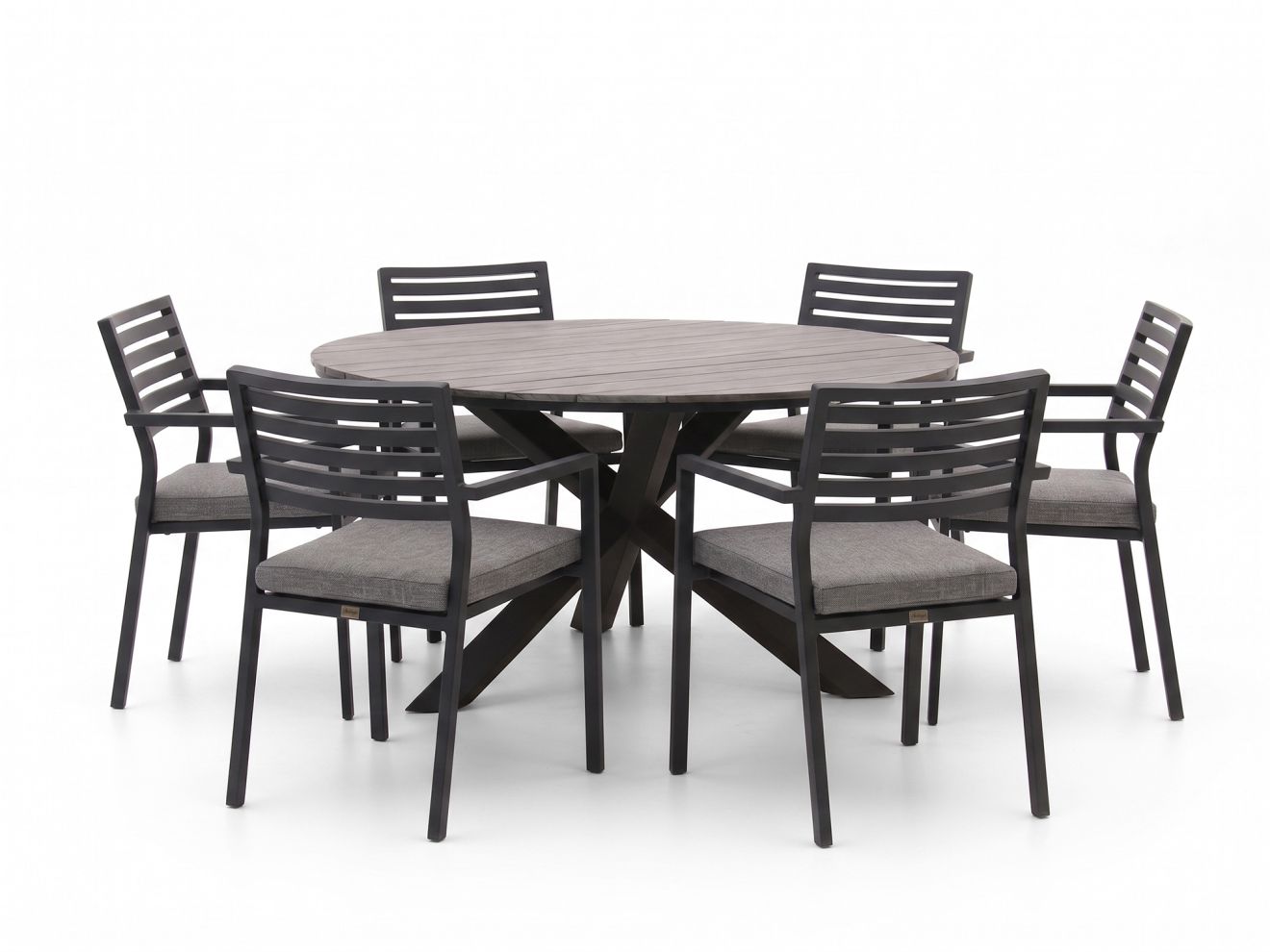 bellagio rumo/fidenza ø149cm dining tuinset 7 delig stapelbaar laagste prijsgarantie!