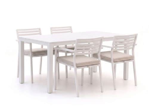 Bellagio Rumo/Menzano 160cm dining tuinset 5-delig stapelbaar - Laagste prijsgarantie!