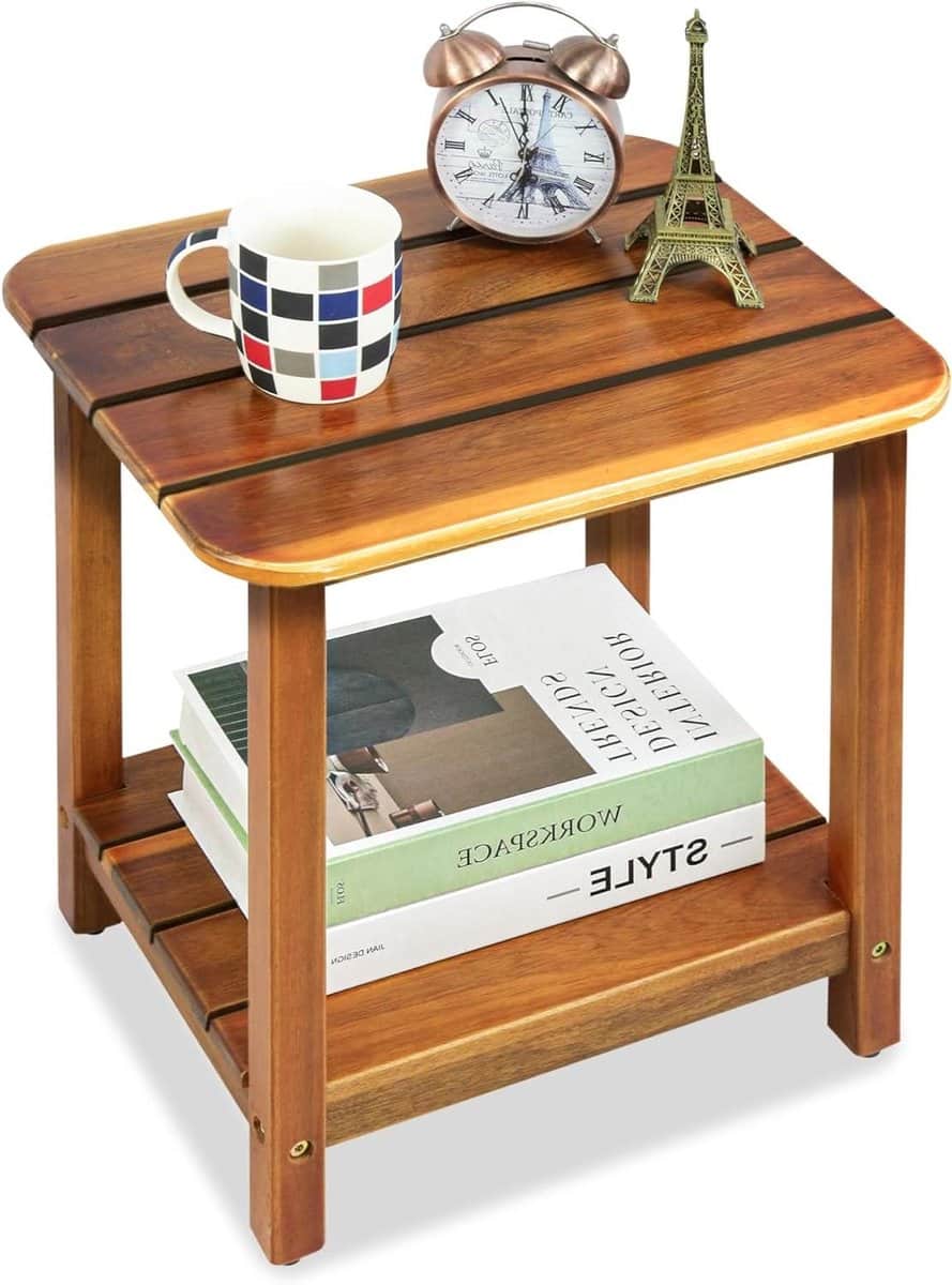 bijzettafel hout tuin tafel buiten gebruik drievoudige